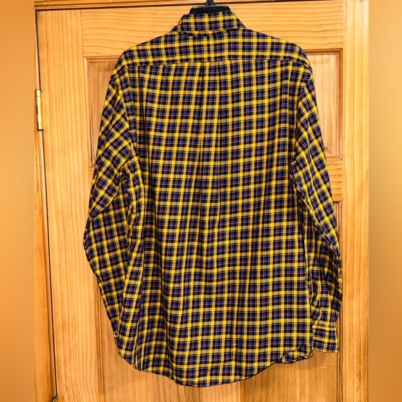 Ralph Lauren Men's Checkered Shirt in Yellow and Navy-L-EUC - Picture 8 of 11